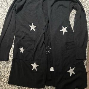 Rachel Zoe Black Cardigan with Stars
